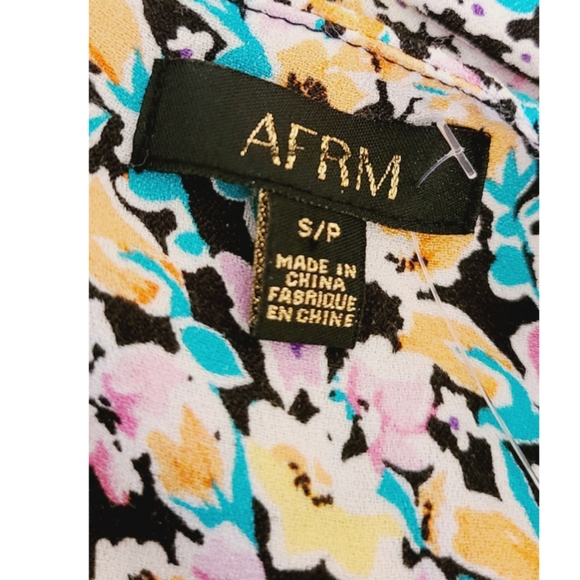 New Afrm Zion Puff Sleeve Mini Dress Size Small - Picture 9 of 11